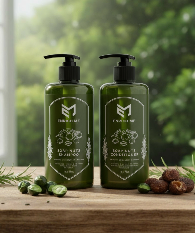 Enrich Me Soap Nuts Shampoo and Conditioner